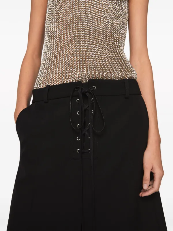 Stella McCartney A line Wool Midi Skirt Farfetch