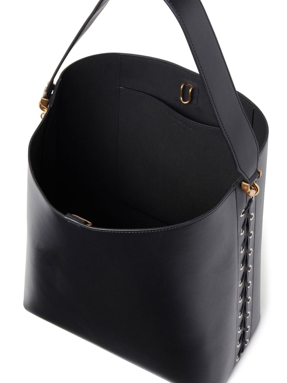 Shop Stella Mccartney Frayme Faux-leather Tote Bag In Black