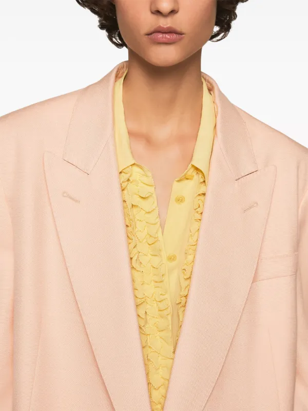 Stella McCartney single-breasted peak-lapels Blazer | Orange