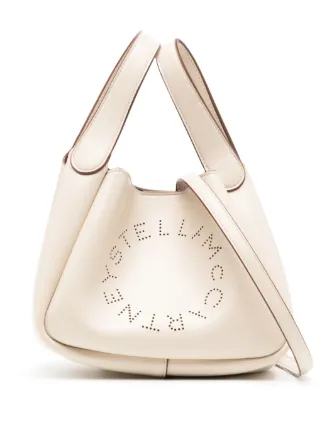 Stella McCartney Logo Double Top Handle Crossbody Bag | Neutrals