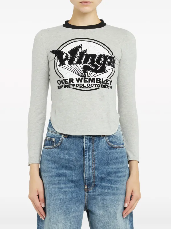 【VIPセール】ステラマッカートニー WINGS Tシャツ Stella McCartney Wings Tシャツ | グレー | FARFETCH JP