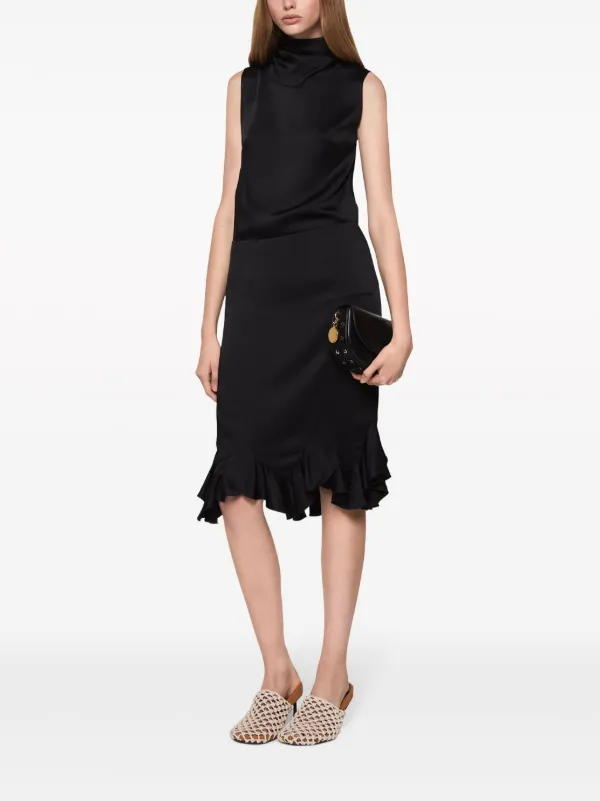 【送料&関税込】Stella McCartney Satin Midi Skirt Satin midi skirt in pink - Stella Mc Cartney | Mytheresa