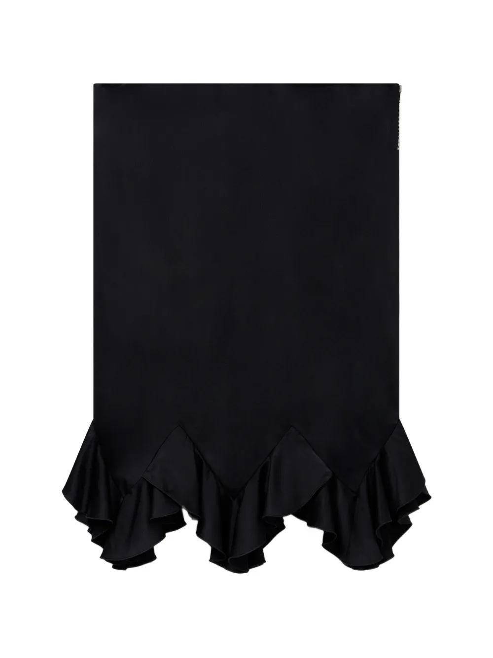 Stella McCartney Midi-rok met ruches Zwart