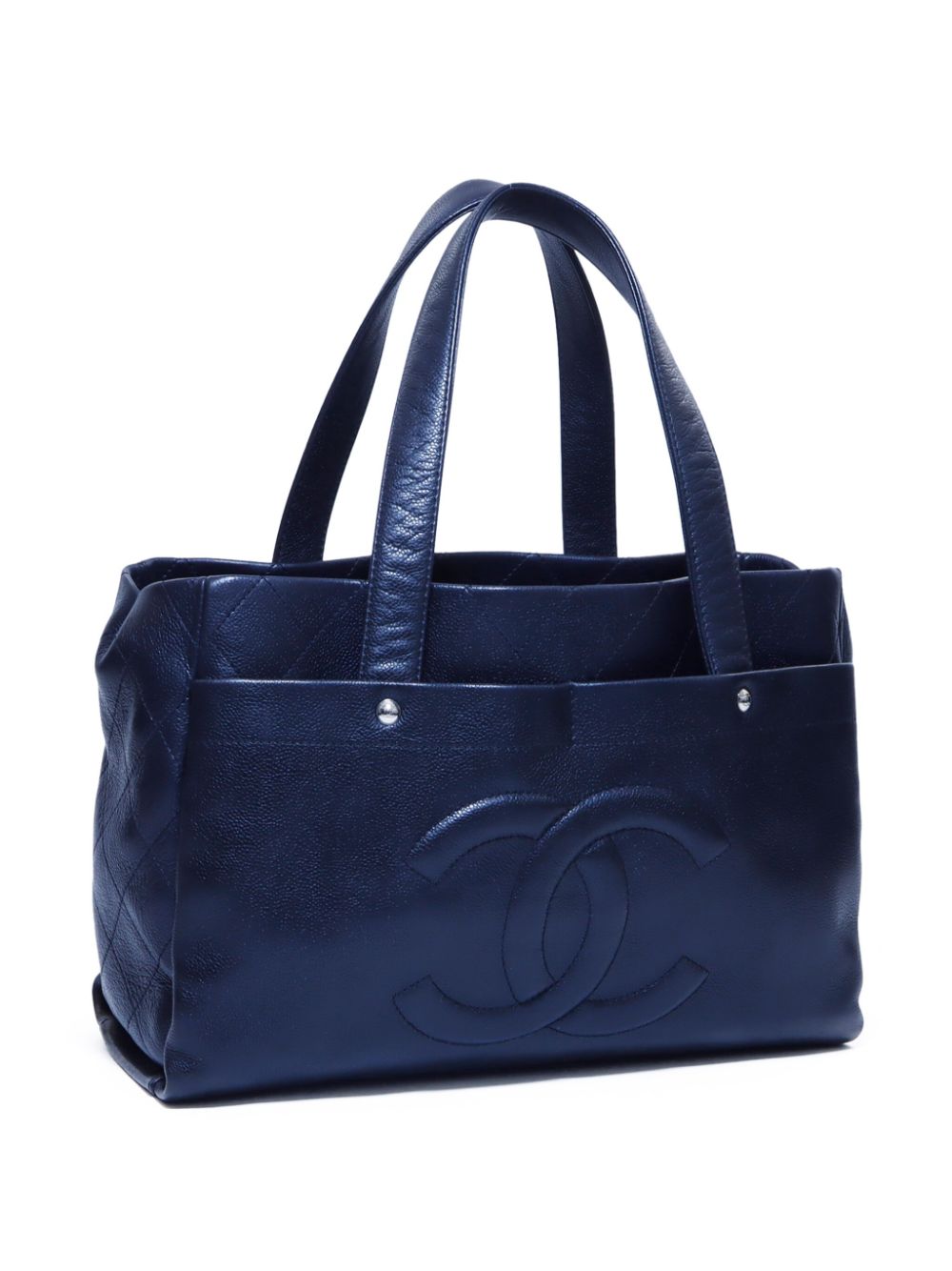 CHANEL 2008-2009 CC-stitch tote bag Women