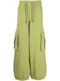FIVE CM logo-patch cargo-pocket track pants - Green