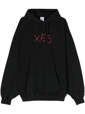 Vetements - Black hoodie with contrast slogan UA53HD100B - buy