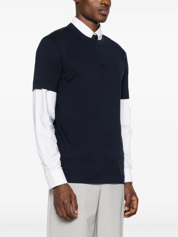 【GIVENCHY】4G エンブロイダリー クルーネック Tシャツ Givenchy 4G エンブロイダリー Tシャツ | ブルー | FARFETCH JP