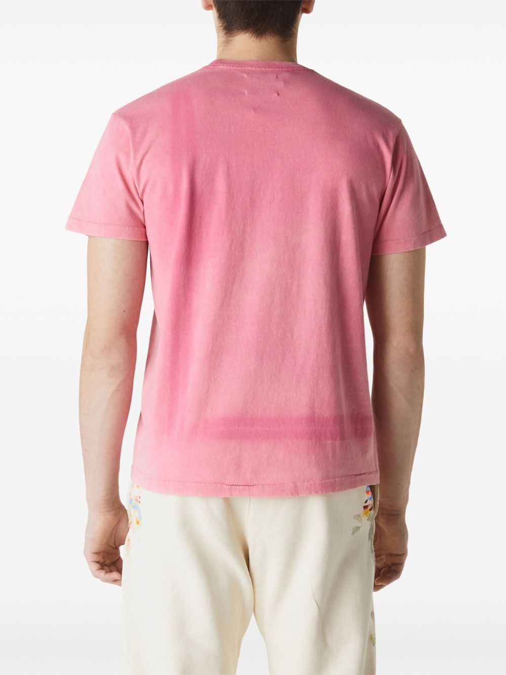 Shop Gallery Dept. Vintage Logo Painted Cotton T-shirt In Pink