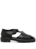 Y's Gurkha leather sandals - Black