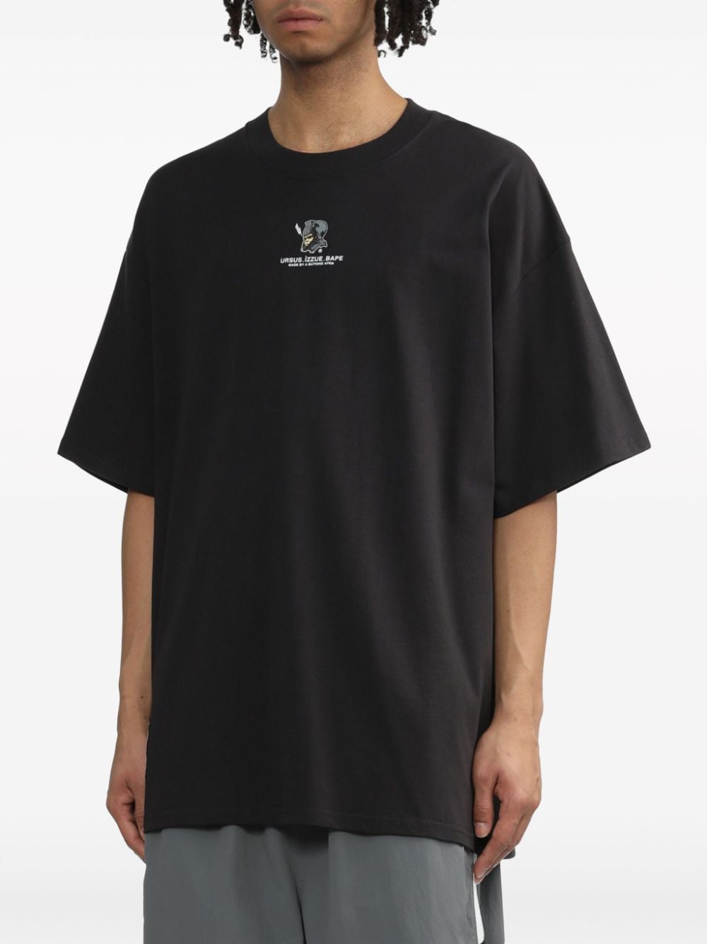 Shop Izzue X A Bathing Ape® Cotton T-shirt In Schwarz