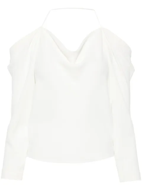 IRO Poani off-shoulder draped blouse