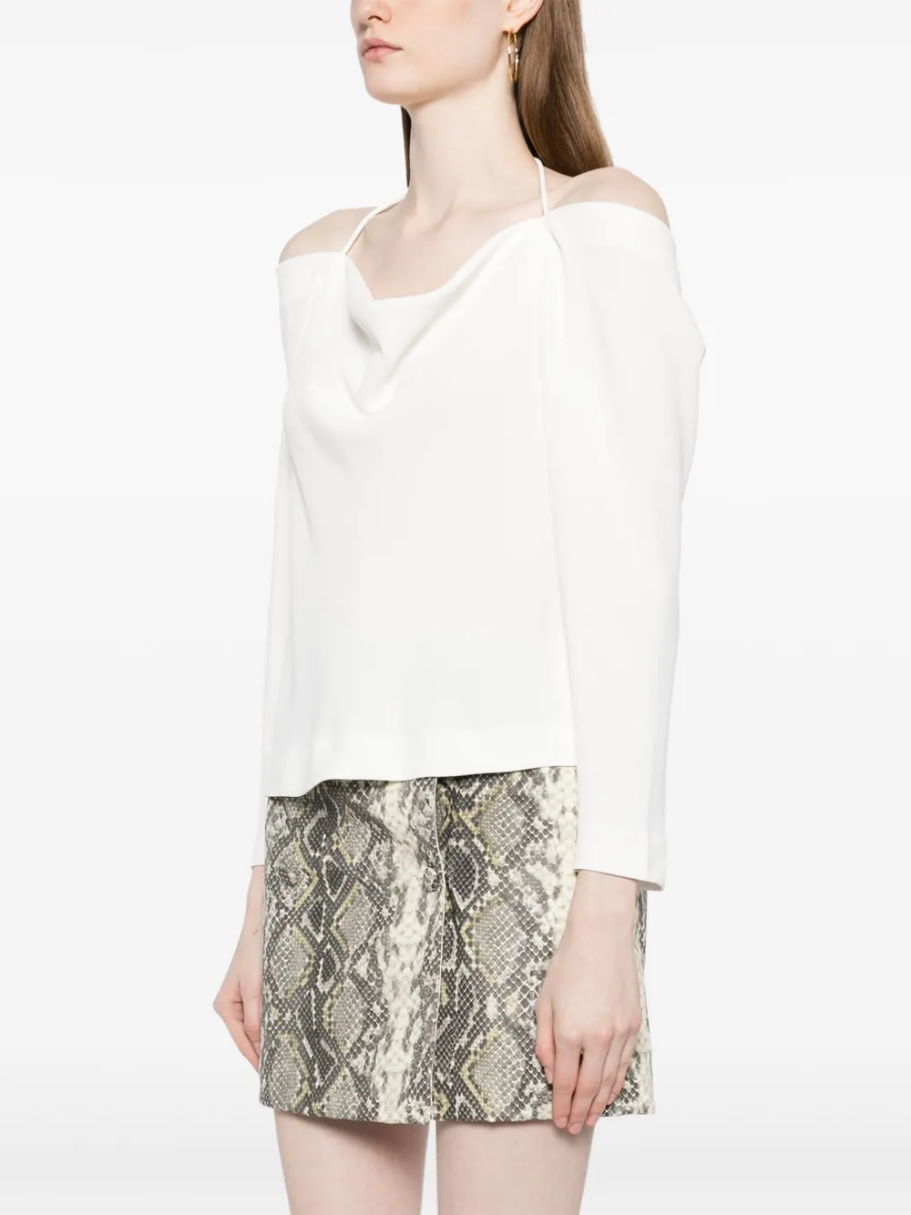  Iro Poani Off-shoulder Draped Blouse - White 