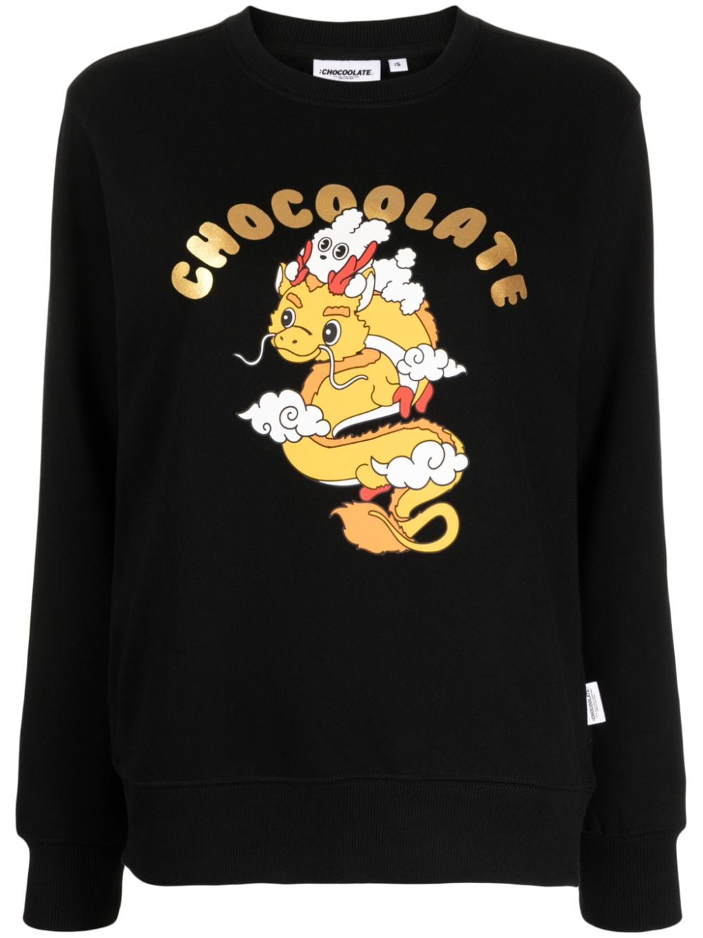 CHOCOOLATE Sweater met print Zwart