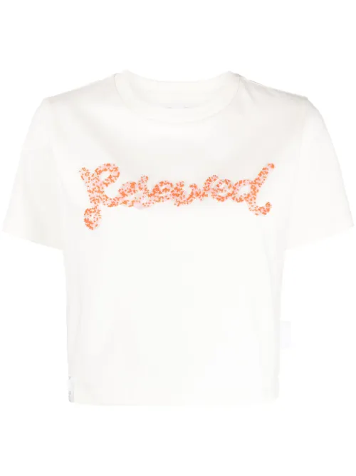 Izzue t-shirt crop Reserved - Blanc - izzue - Modalova