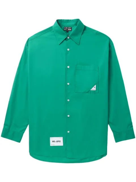 izzue logo-appliqué cotton shirt