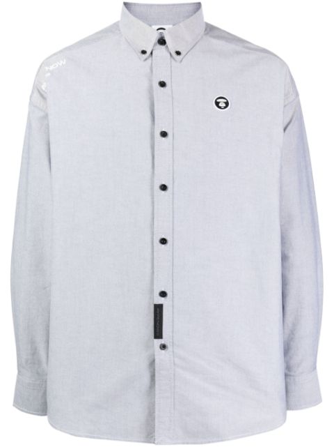 AAPE BY *A BATHING APE logo-patch cotton shirt Men