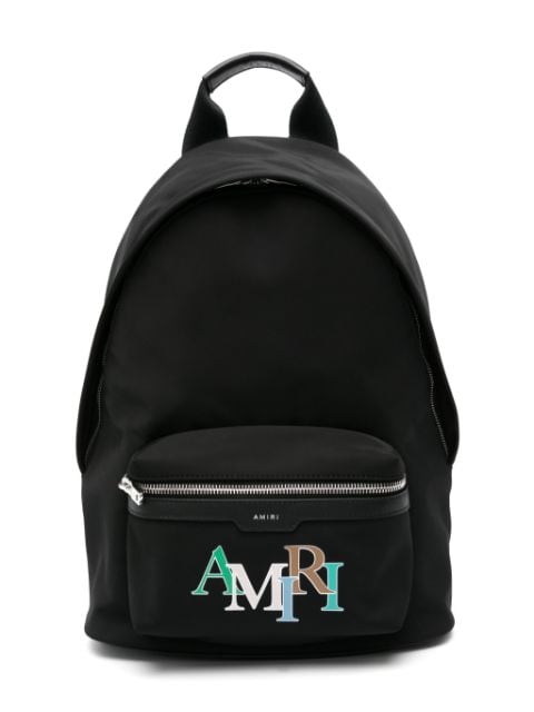 AMIRI KIDS Staggered logo-print backpack