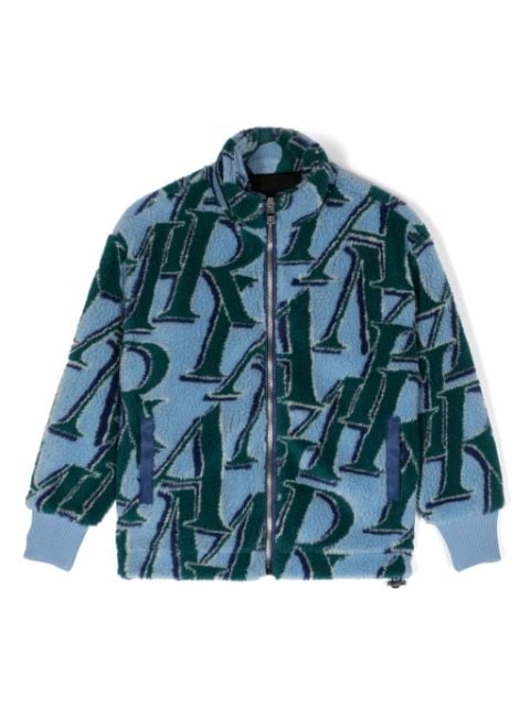 AMIRI KIDS logo-print fleece jacket