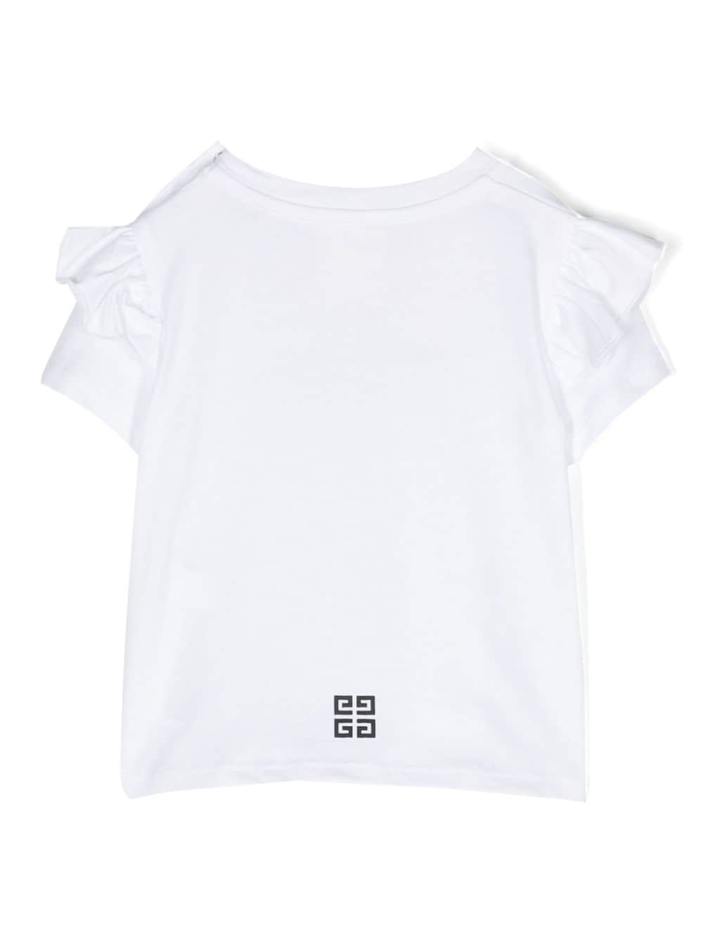 Givenchy Kids T-shirt met logoprint Wit