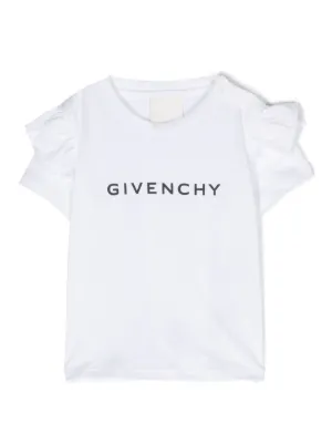 キッズ用トップス GIVENCHY SS25 T-SHIRT (H30738K A01) Givenchy Kids logo-print crew-neck T-shirt Set | Black