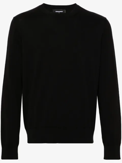 DSQUARED2 logo-plaque fine-knit jumper