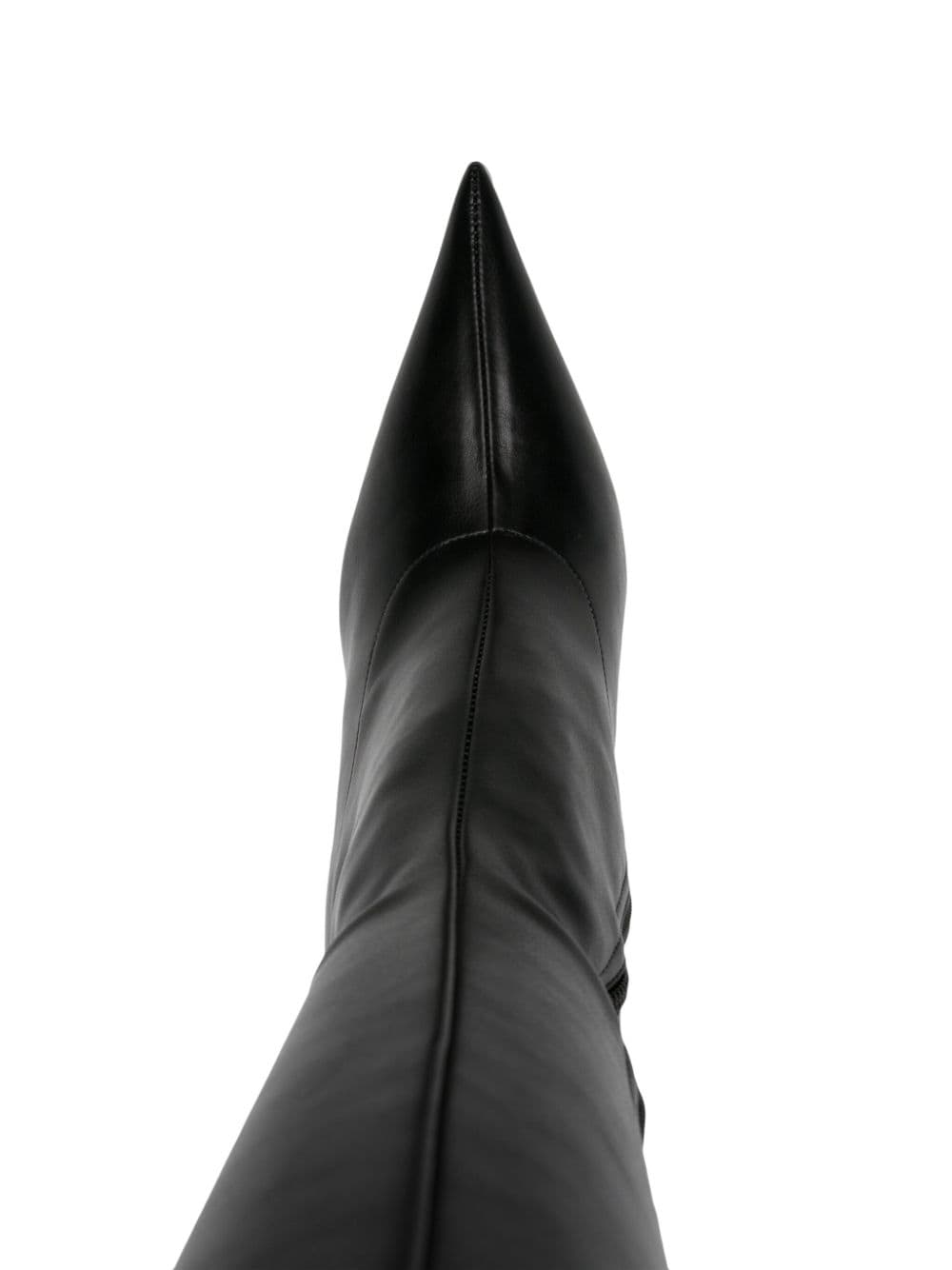 Shop Gcds Morso 110mm Leather Knee-length Boots In Black