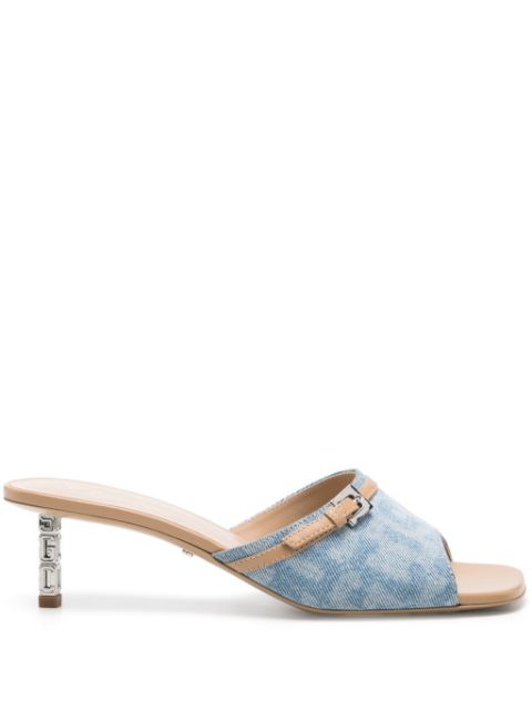 Gcds 60mm monogram-pattern leather mules