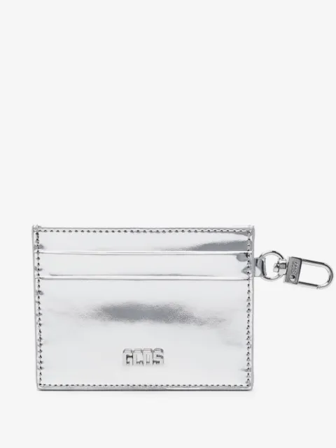 GCDS Comma Mirror leather card holder