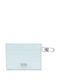 GCDS Comma leather card holder - Blue