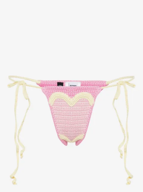 GCDS bikini bottom tejido de crochet Heart