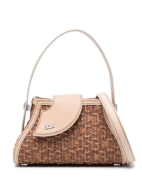 GCDS small Comma woven-raffia bag A1OW5007AA2 - 0