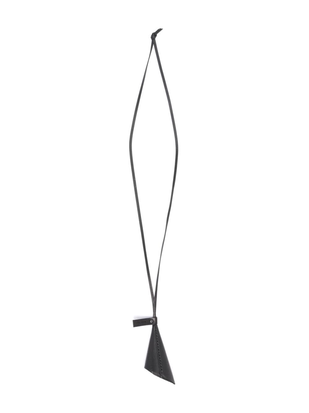 Discord Yohji Yamamoto Leren sleutelhanger met logo-reliëf Zwart