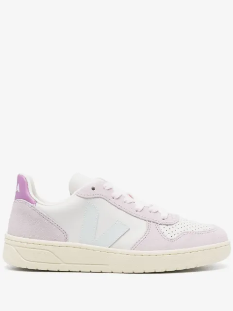 VEJA V-10 panelled leather sneakers
