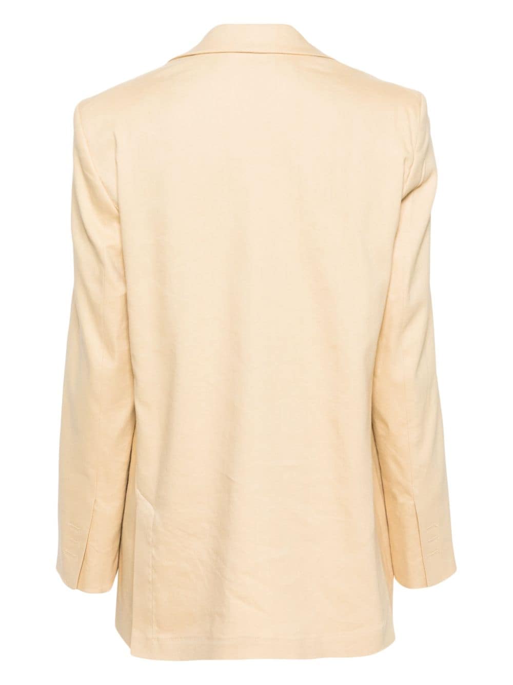 Shop Alysi Single-breasted Linen-blend Blazer In Neutrals