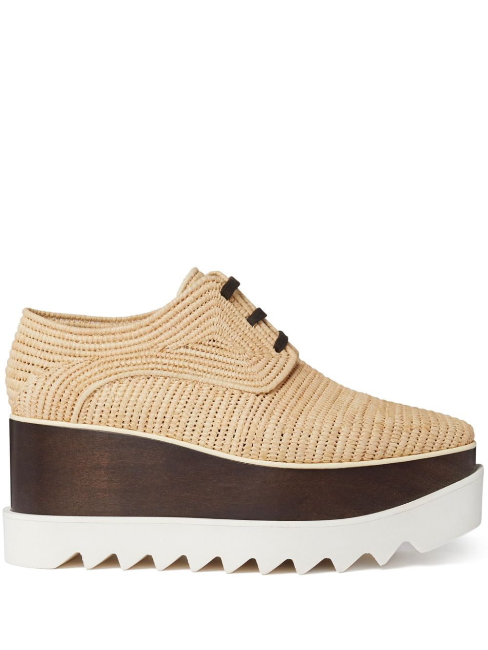 Stella McCartney Elyse raffia platform shoes Neutrals