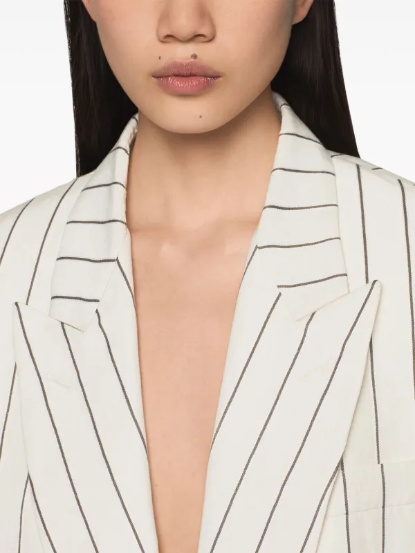 Stella McCartney Pinstriped single-breasted Blazer | White