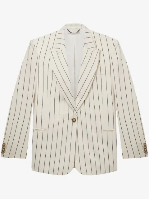 Stella McCartney 핀스트라이프 싱글 브레스티드 블레이저