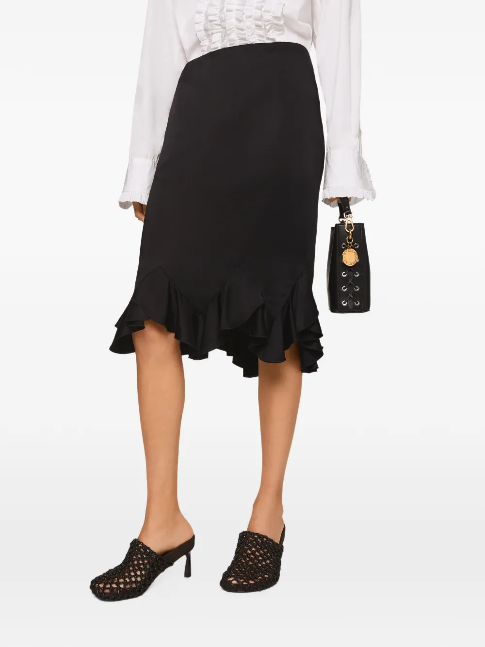 Stella McCartney Frayme bucket-tas van imitatieleer Zwart