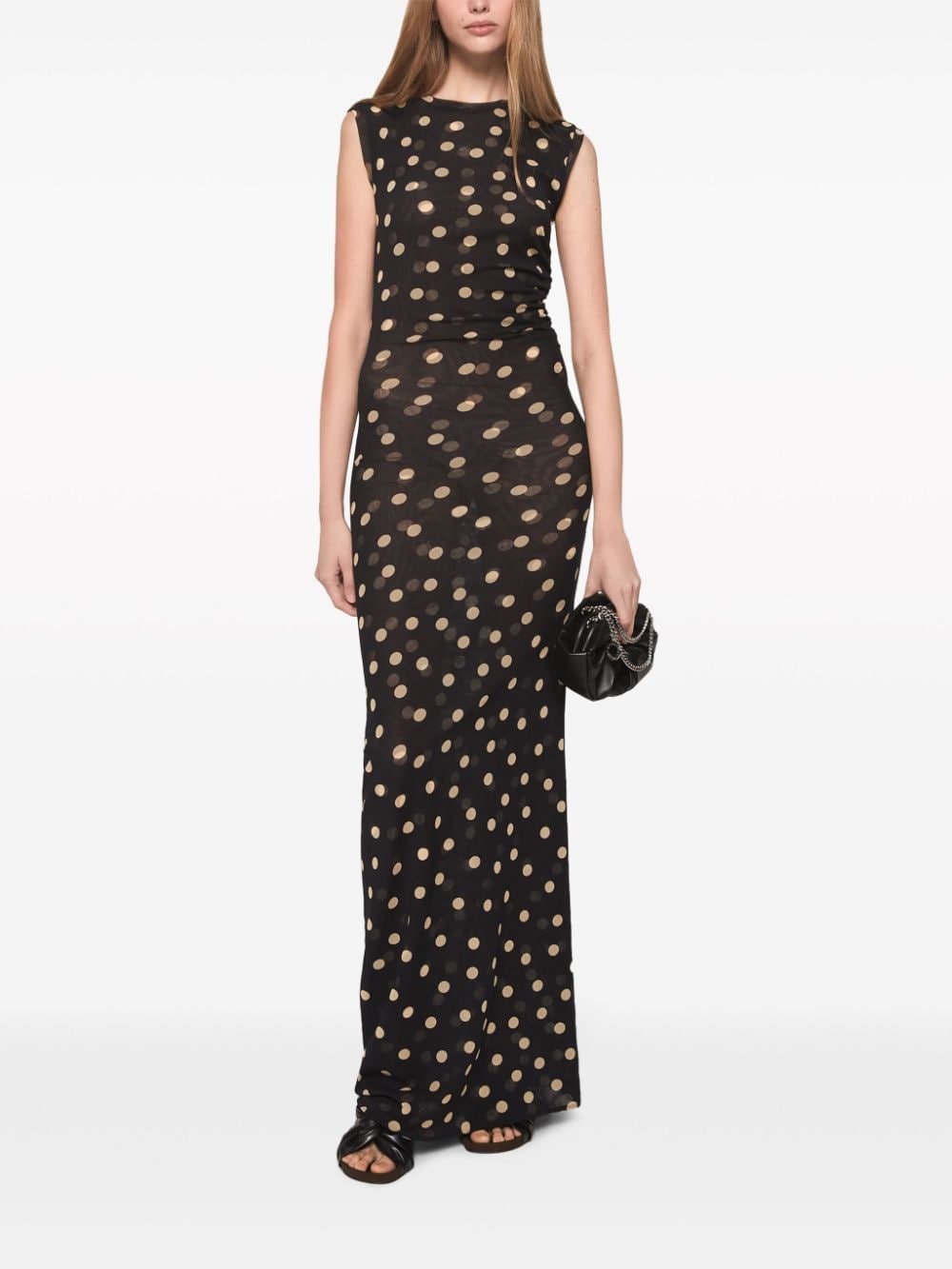 Stella McCartney Maxi-jurk met stippen Zwart