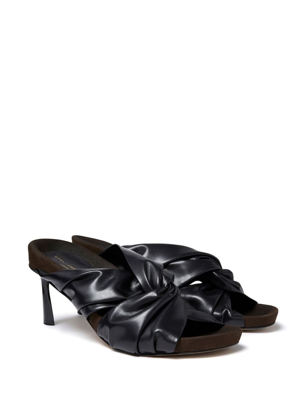 Shop Stella Mccartney Faux-leather Mules In Black