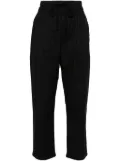 Thom Krom drop-crotch straight-leg cropped trousers - Black