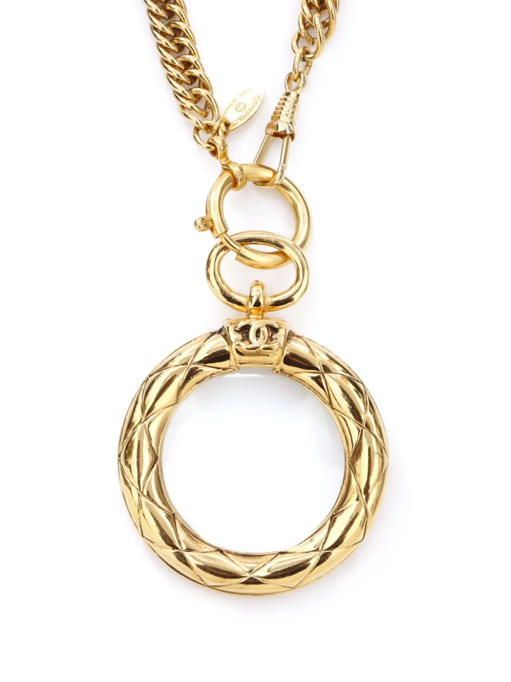 CHANEL Pre-Owned 1990-1999 Gewatteerde halsketting - Goud