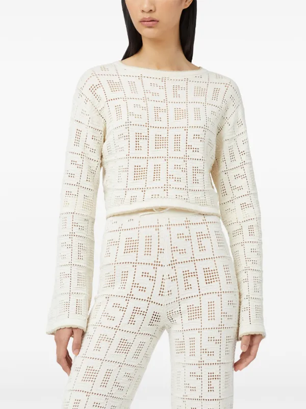 Tシャツ・カットソー Gcds Monogram Macrame Top GCDS Monogram Macramé Top | White | FARFETCH