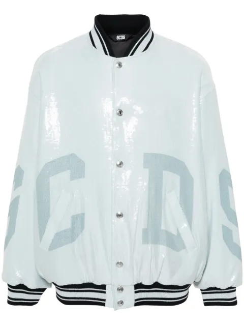 GCDS chamarra bomber universitaria con logo
