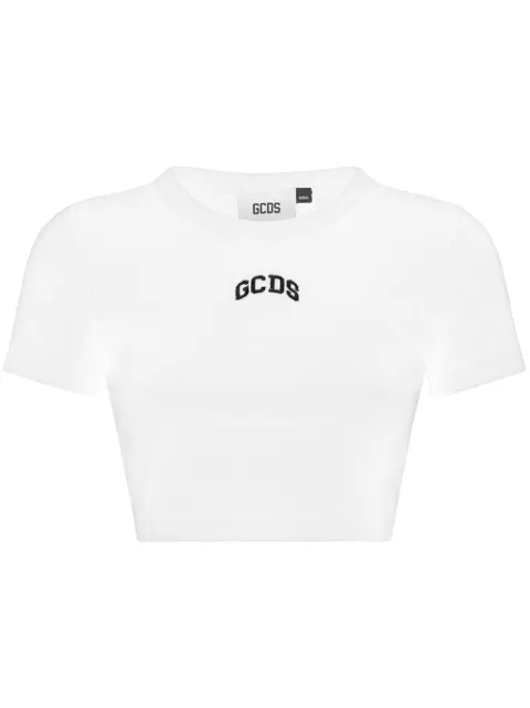 GCDS playera corta con logo bordado