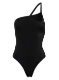 GCDS Bling one-shoulder swimsuit - Black