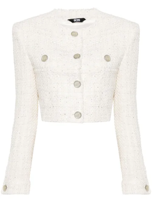 Veste en tweed à coupe crop - GCDS - Modalova
