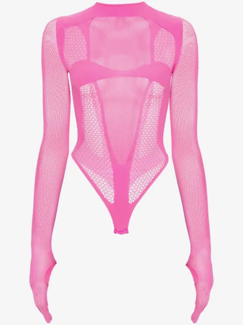 GCDS panelled-mesh bodysuit