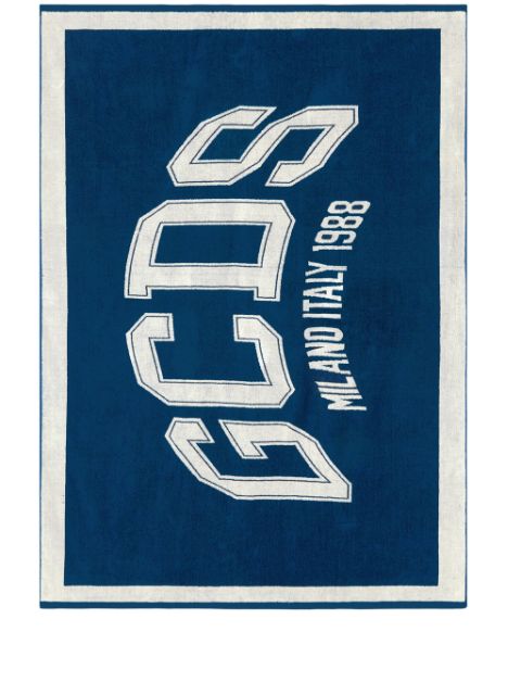 GCDS logo-print cotton beach towel