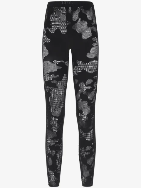 GCDS camouflage-pattern mesh leggings